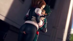 Uraraka x Deku thighjob