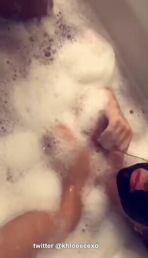 Perfect and perky tits in the bath