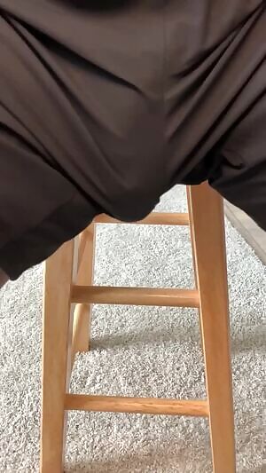 The best part of only needing to be seen from the waist up while working at home = No underwear for easy access