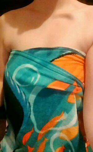 Little tit reveal after my shower 😉