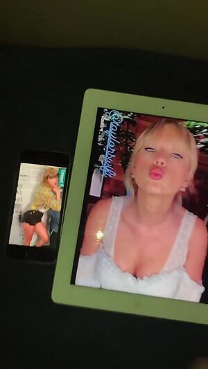 Taylor Swift cumtribute with three pics