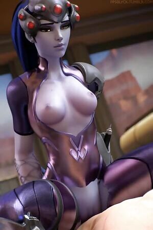 Widowmaker riding cowgirl