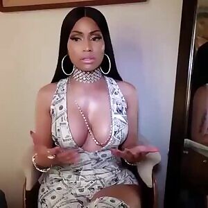 Nicki Minaj's deep cleavage