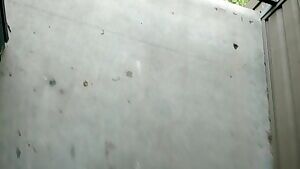 cumming on my balcony in front of a trail public enough?