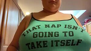 Lazy morning boob drop