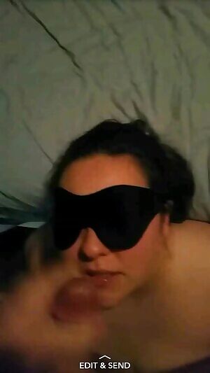 Cae all over her ace after a mind-blowing blindfolded blowjob!