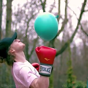 Excellent specimen takes on a balloon
