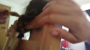 A fun way to use her braids