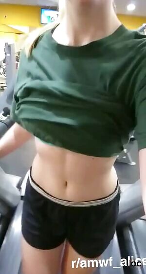 Flashing at the gym :)