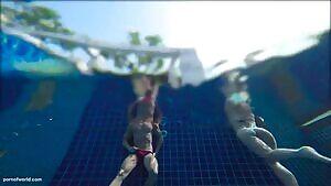 This Blonde Made Me Cum in a Public Pool!