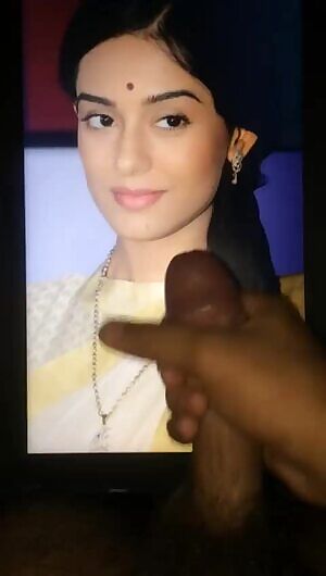 Bollywood Actress Amrita Rao getting jizzed all over her pretty face