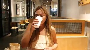 Flashing in a restaurant