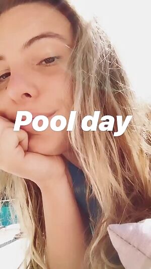 Ass by the pool.