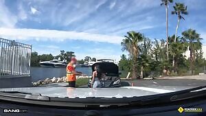 Putting the ASS in road side assistance with hot teen