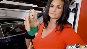 One with massive boobs and other with a booty