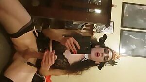 I spurt my sissy juice then lick it off my finger ;)