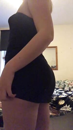 Showing my pink panties under my dress