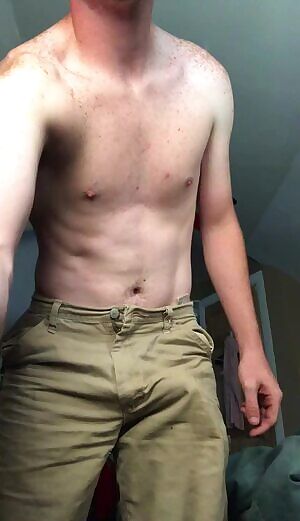 Happy to get my tight work pants off