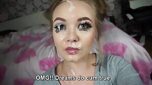 Looking in the bathroom mirror after your 1st sissy BJ like