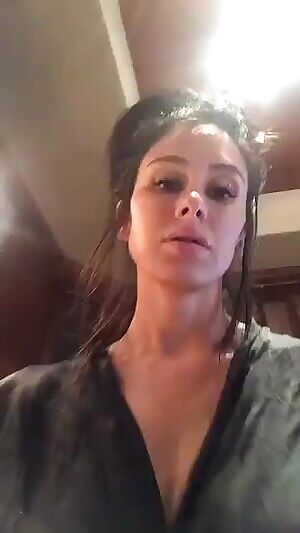 Hard nips in robe