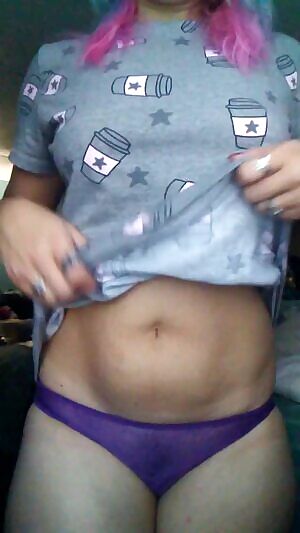 Silky purple panties with peek a boo back cage, worn to order💜pm u/thetempest2007 or kik tempest2007 to find out more