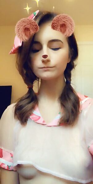 Schoolgirl Loli strawberry shortcake is droooling for her daddy