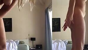 Anikka Albrite doing nude squats