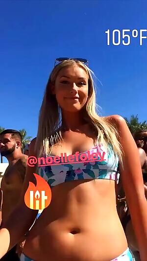 Sexy babe in the pool