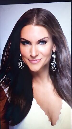 Stephanie McMahon takes a HUGE load to her gorgeous face from my big cock!!!