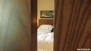 toying with her pussy before fucking her while she sleeps