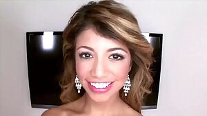 Veronica Rodriguez takes a mouthful