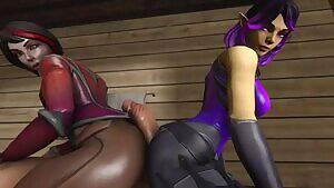 Vivian and Skye Assjob