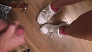 I mean what's the definition of cum fetish if not sitting down again when we're ready to go and asking for a load on her shoes to wear all night? OC, HD vid in comments