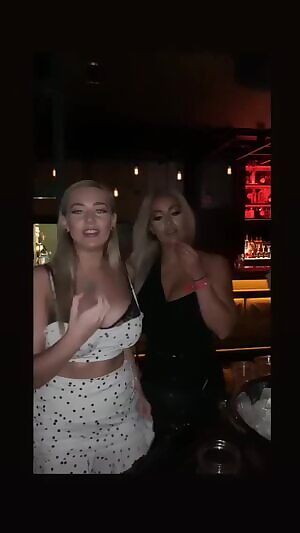 Licking an ice cube with Fiona Girl Soho