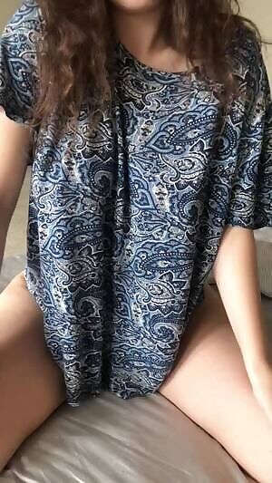 Nice Brunette Drops Her Bombs