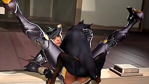 Pharah getting fucked by her doggo