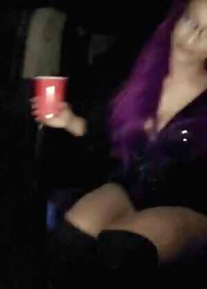 Drunk and out partying