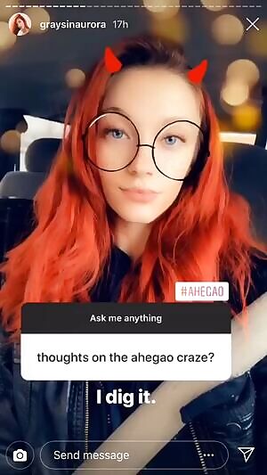 GraysinAurora Ahegao style