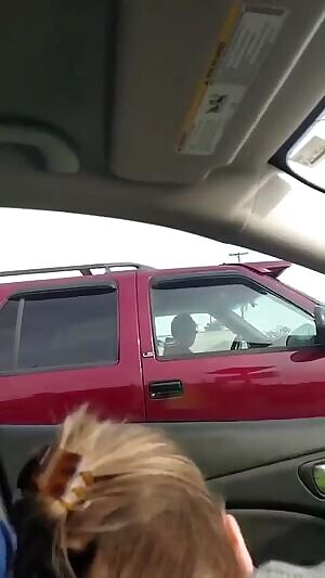 Cock sucking on road trip