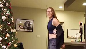 Jess twerking in new sweatpants