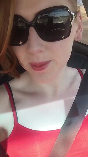 Shiri wears a cock-extender out in public and no panties!