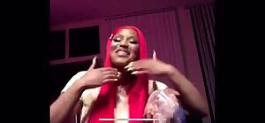 Nicki Minaj feeling and bouncing her big tits for us