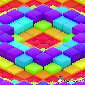 Wave of Colored Boxes