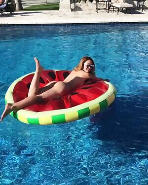Serena Jung - Nude in the pool