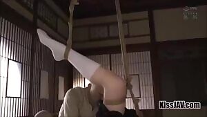 Atomi Shuri Tied Up And Left With Dildo In Her