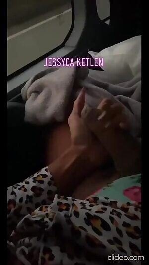 Jessica Ketlen having a play on the bus