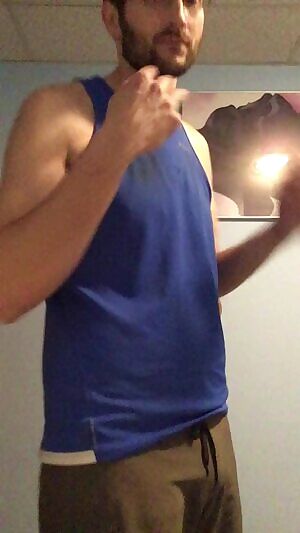 Stripping down to take a shower