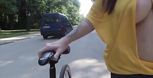 Titty out on her bike