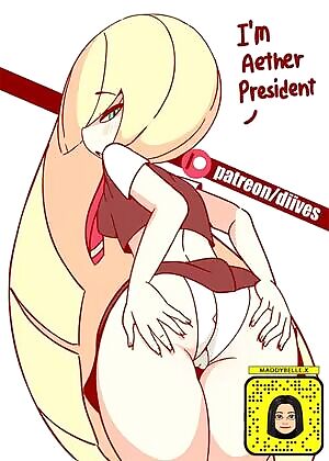 Lusamine showing off her panties