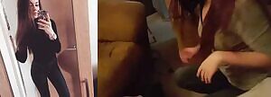 Hot senior devouring cock